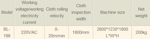 BL－198梳織驗(yàn)布機(jī)