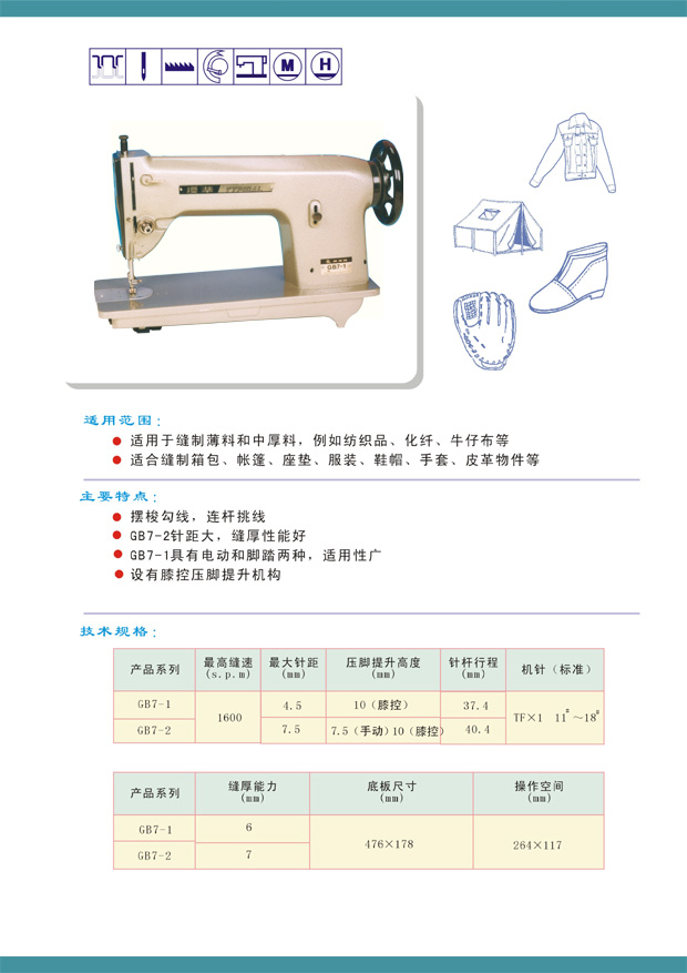 GB7-2中厚料平縫機(jī)