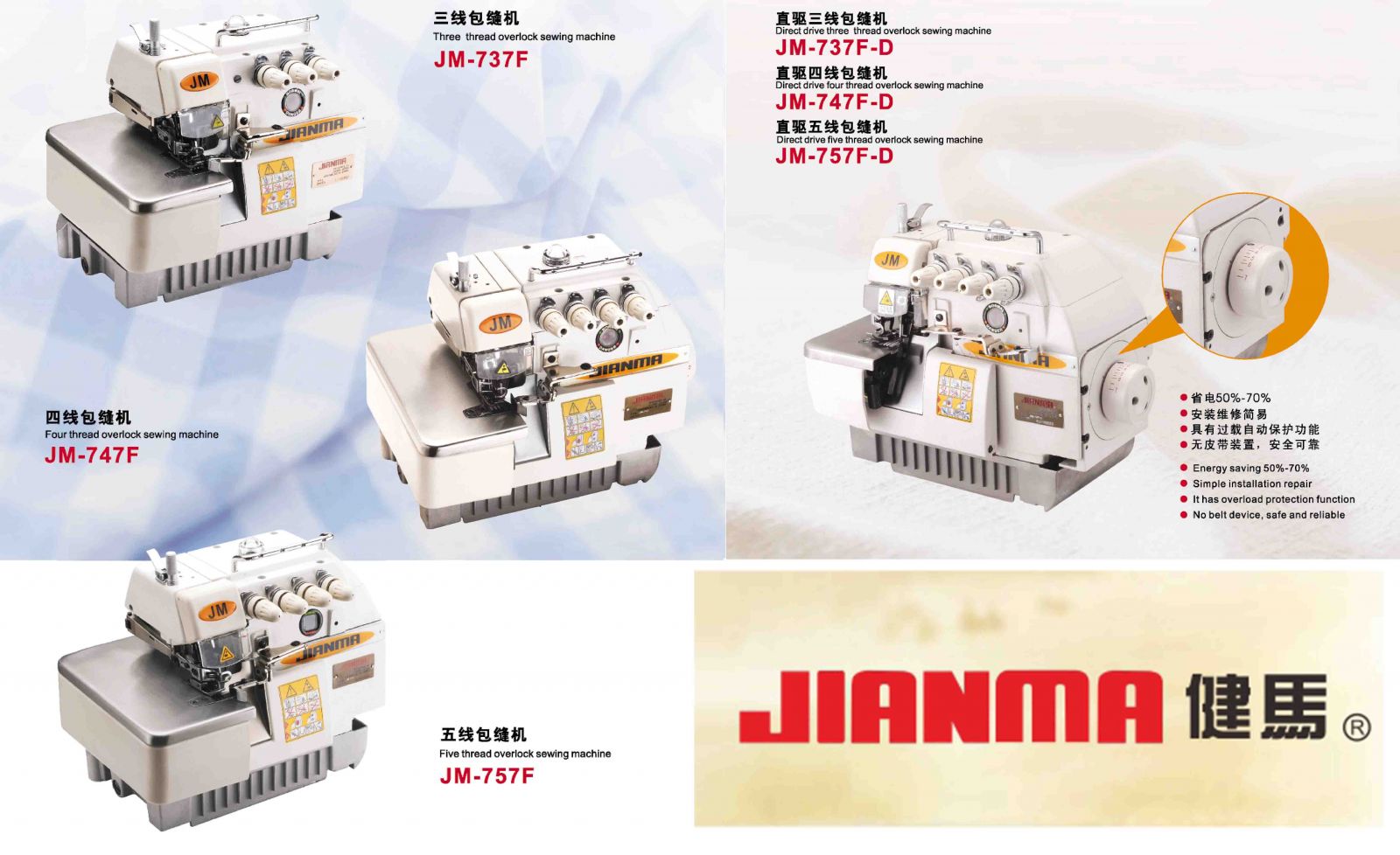 JM-737包縫機(jī)/JM-747直驅(qū)包縫機(jī) 系列