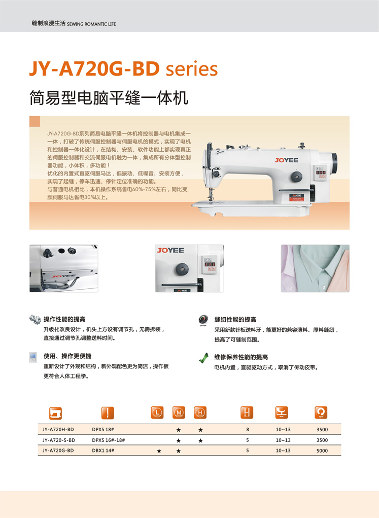 JY-A720G-BD 簡(jiǎn)易型電腦平縫一體機(jī)