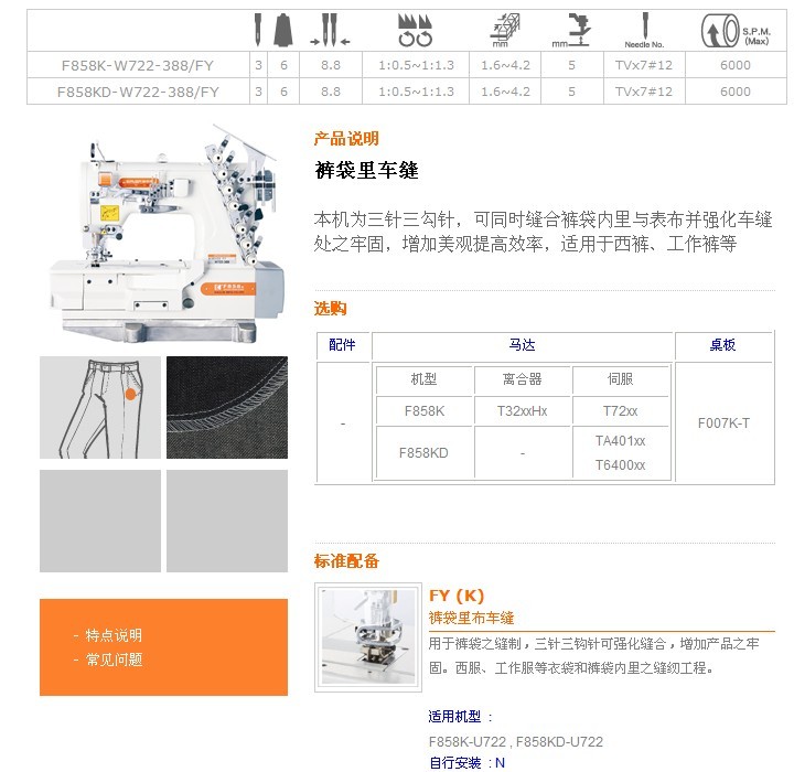 F858K-W722-388/FY,F858KD-W722-388/FY 褲袋里車縫