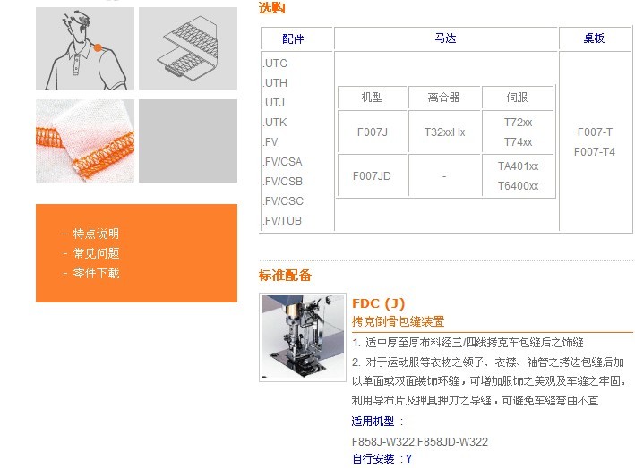 F007J-W322，F(xiàn)007JD-W322 拷克倒骨包縫