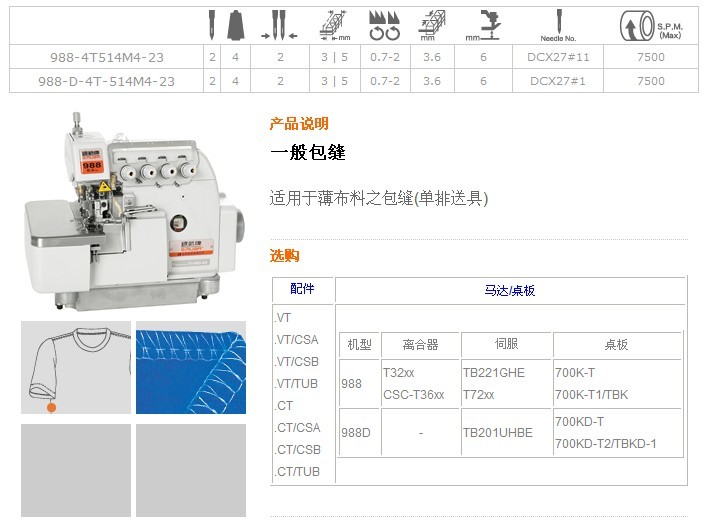 988-4T514M4-23,988-D-4T-514M4-23 一般包縫