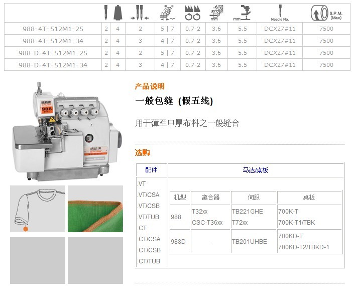 988-4T-512M1,988-D-4T-512M1 一般包縫 (假五線)